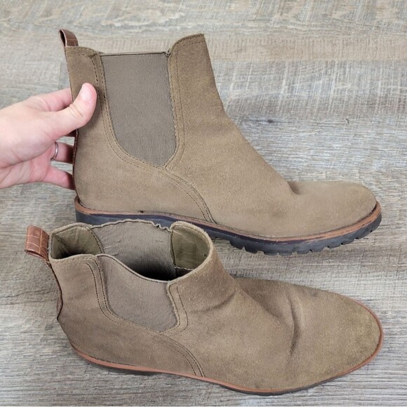 🌏 Sam Edelman Jaclyn brown waterproof suede ankle chelsea boots - Picture 5 of 12